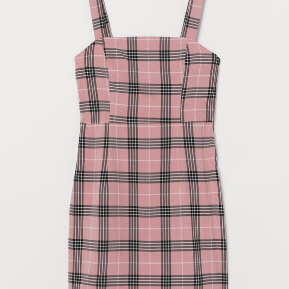 Pink Plaid Dress - Picture 1 of 9